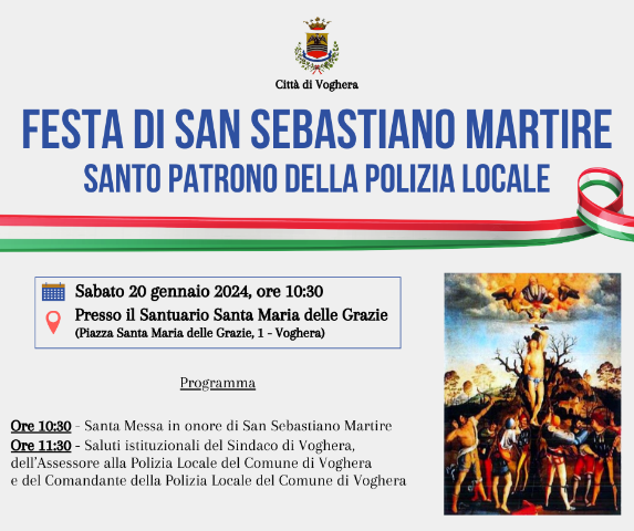 Festa di San Sebastiano Martire - Santo Patrono della Polizia Locale
