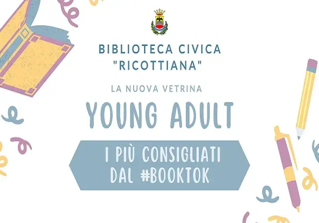 Nuova vetrina “young adult – i più consigliati dal #booktok” - Biblioteca Civica “Ricottiana”