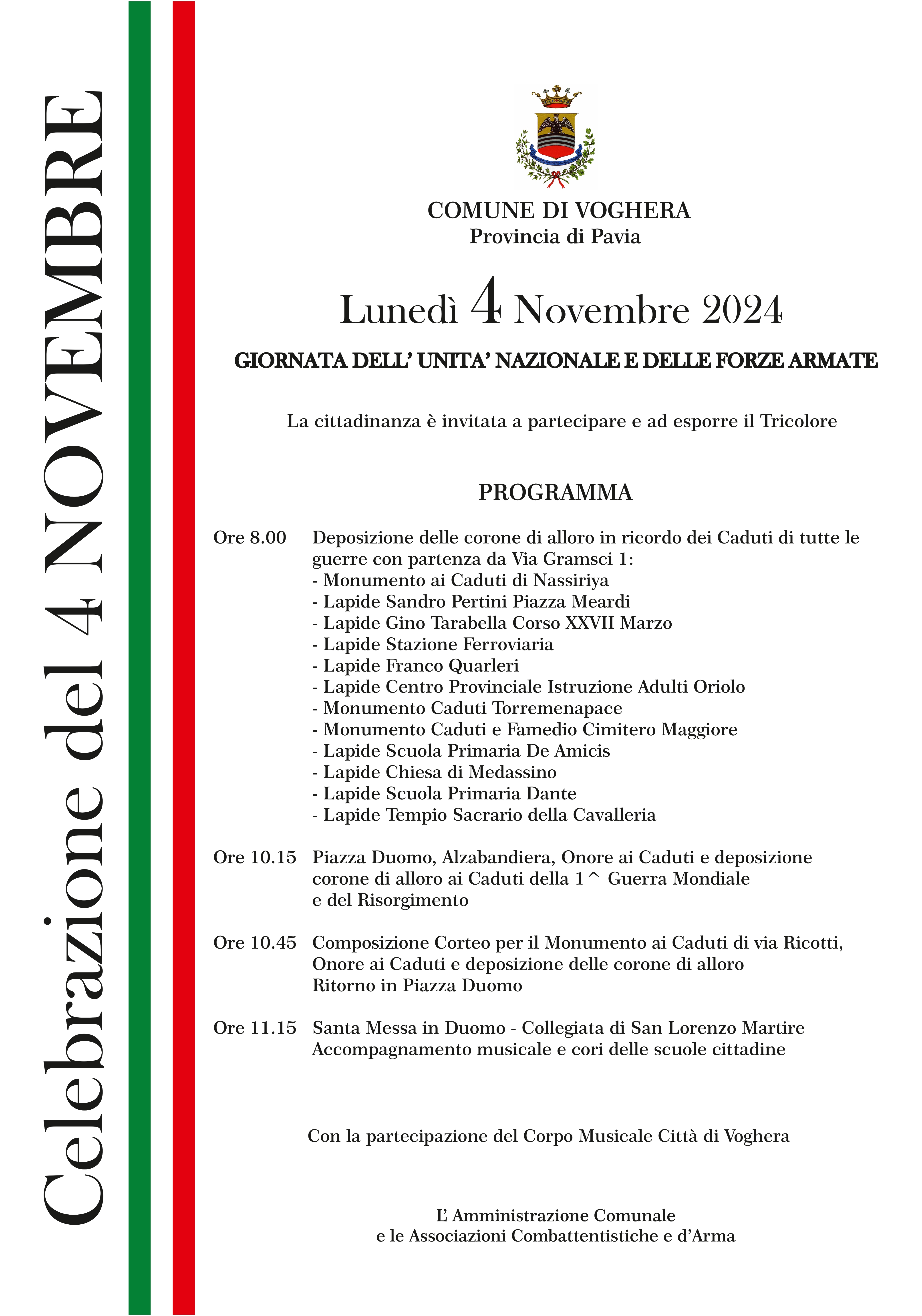 4 Novembre - Giornata dell'unità nazionale e delle forze armate 