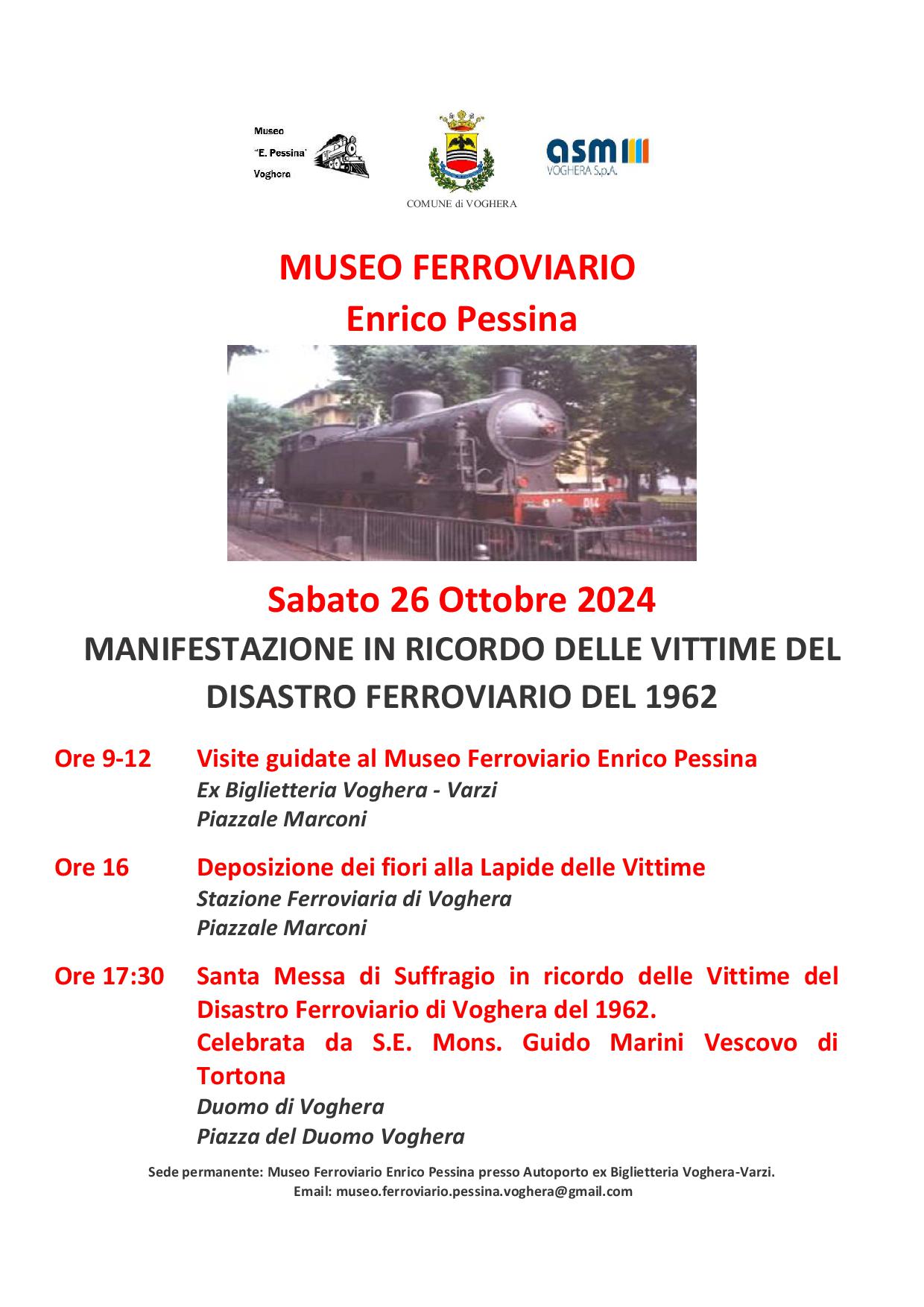 Manifestazione in ricordo delle vittime del disastro ferroviario 1962